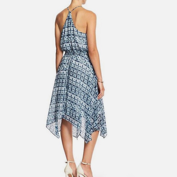 Banana Republic Printed Handkerchief Belted Midi Dress - Size M - Picture 2 of 10